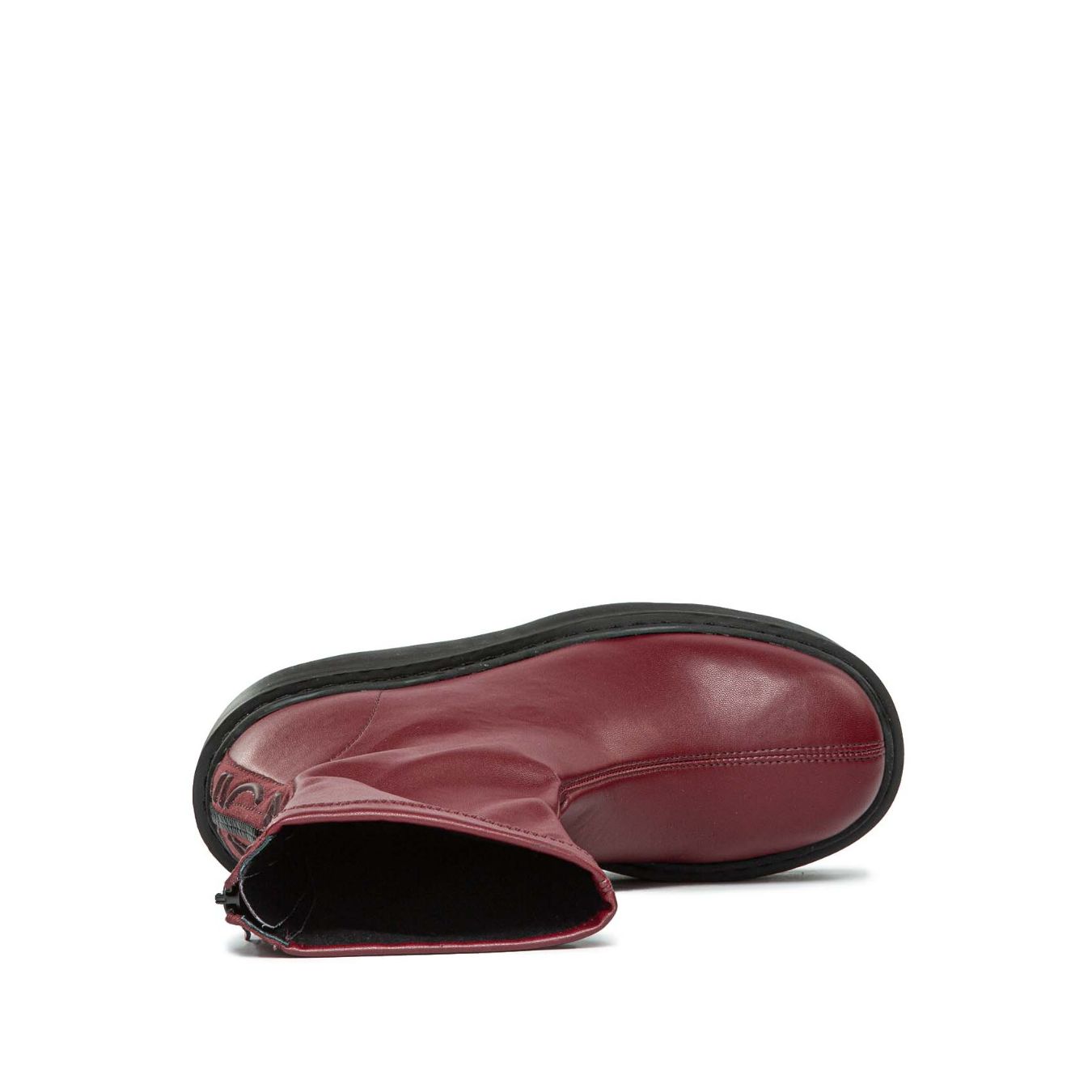 VIC MATIE tronchetti con zeppa in pelle bordeaux