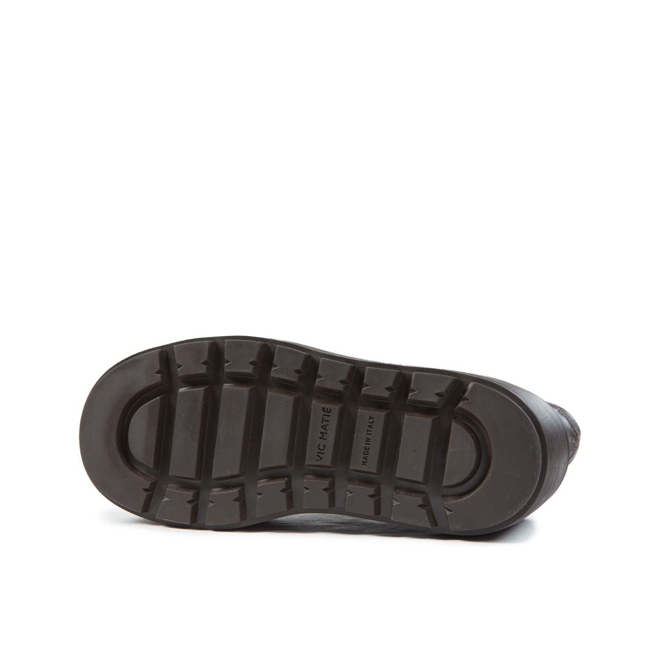 vic matie tronchetti con zeppa in pelle dark brown suola