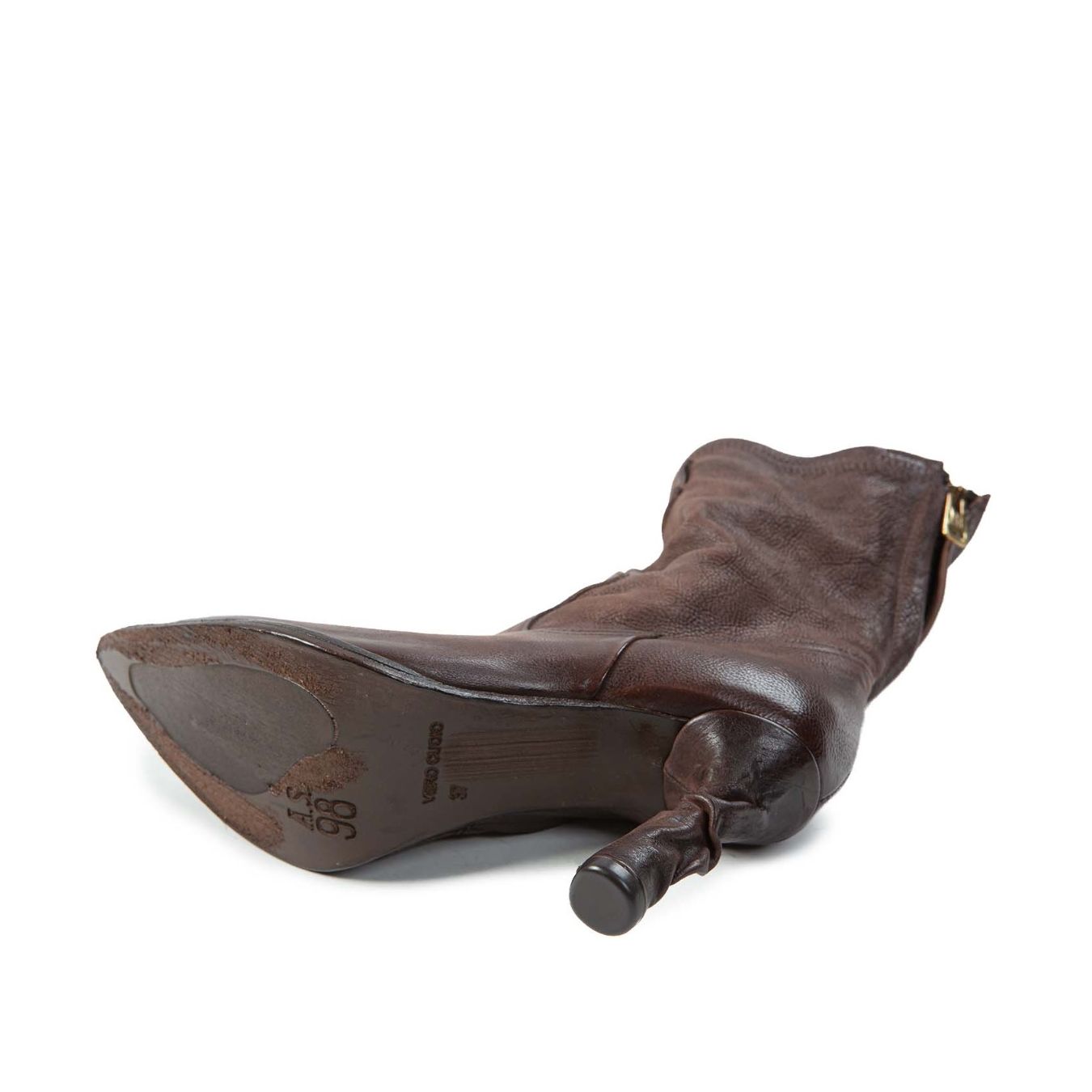 tronchetti FRIDA in pelle ebano  suola