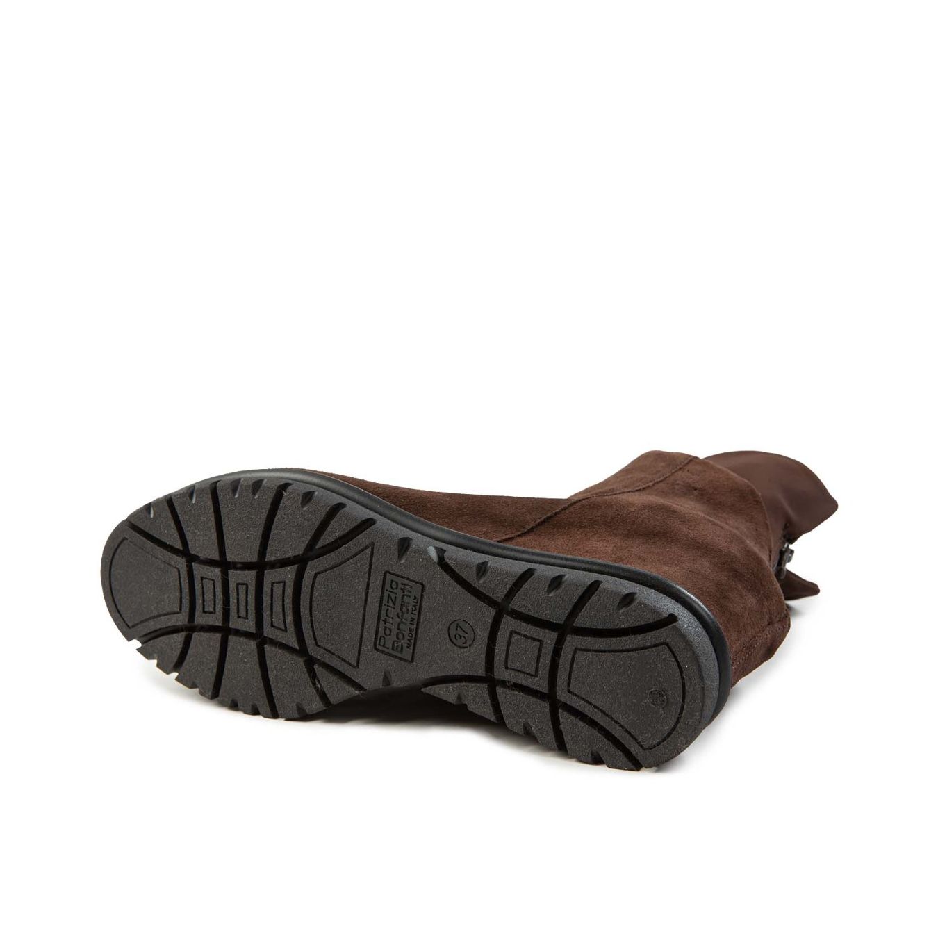 tronchetti JUN con zeppa in suede marrone  suola