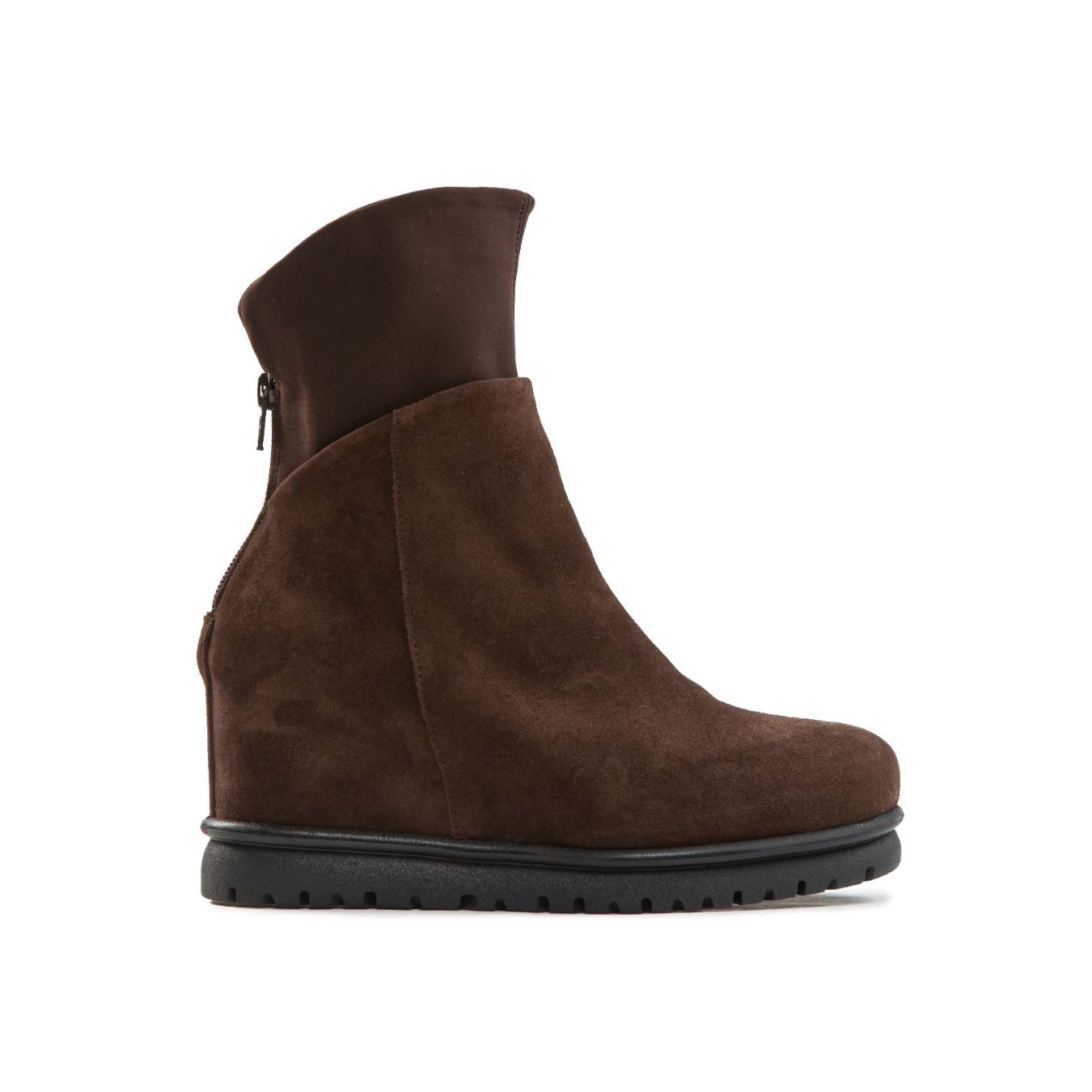tronchetti JUN con zeppa in suede marrone 