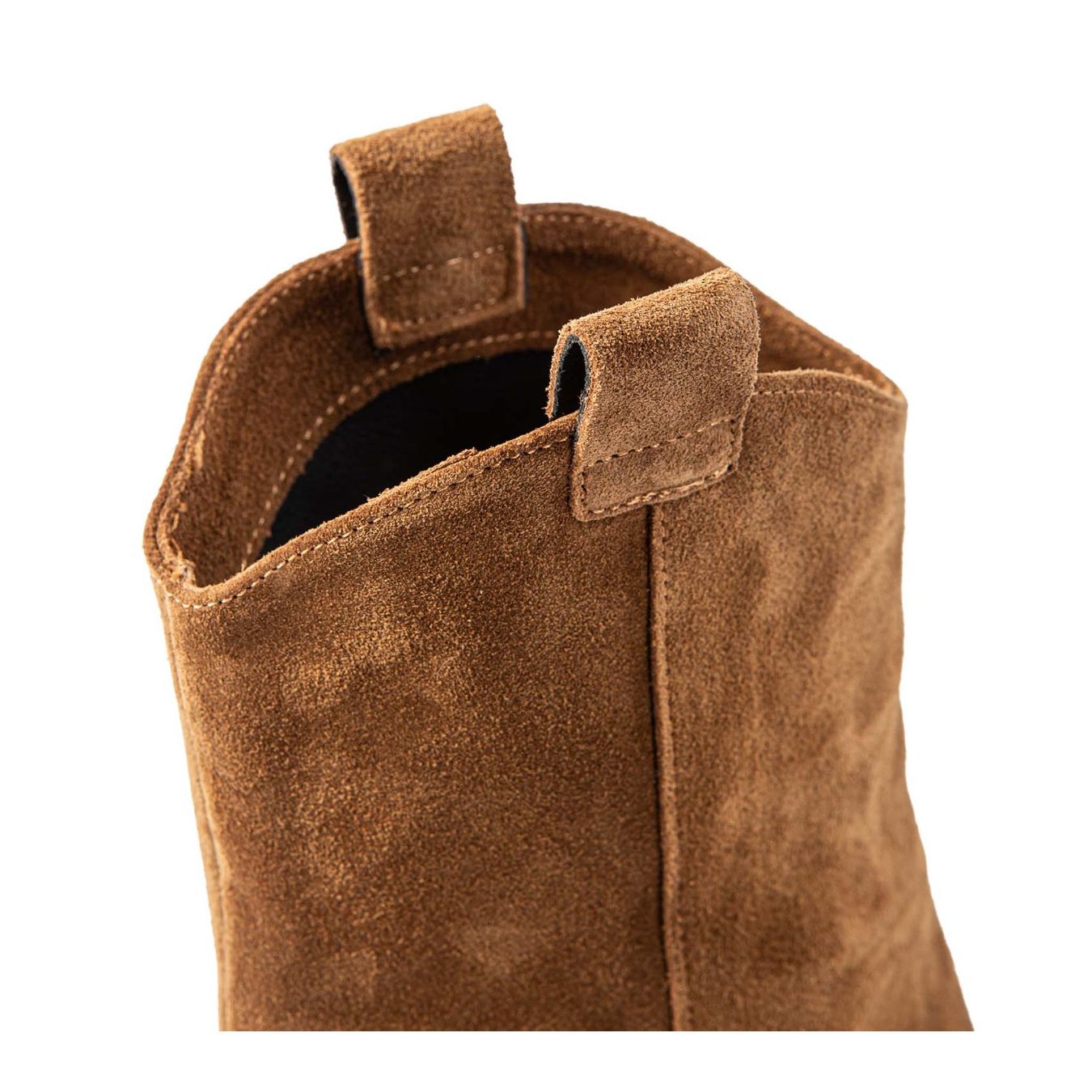 tronchetti tacco stiletto in camoscio beige  sopra