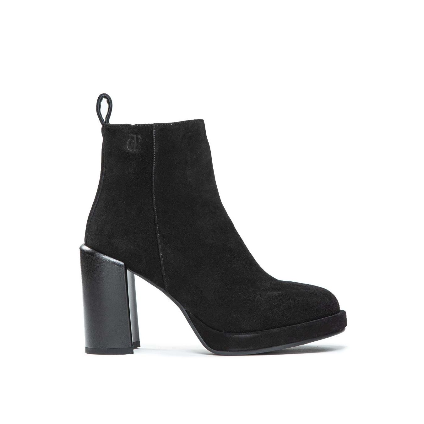 tronchetto in camoscio nero