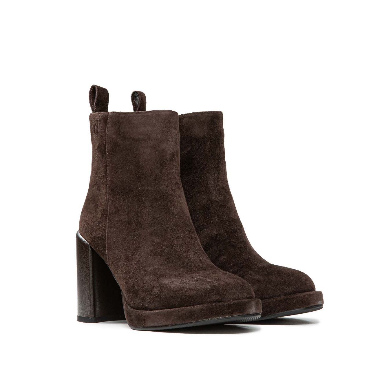 stivaletto in camoscio marrone