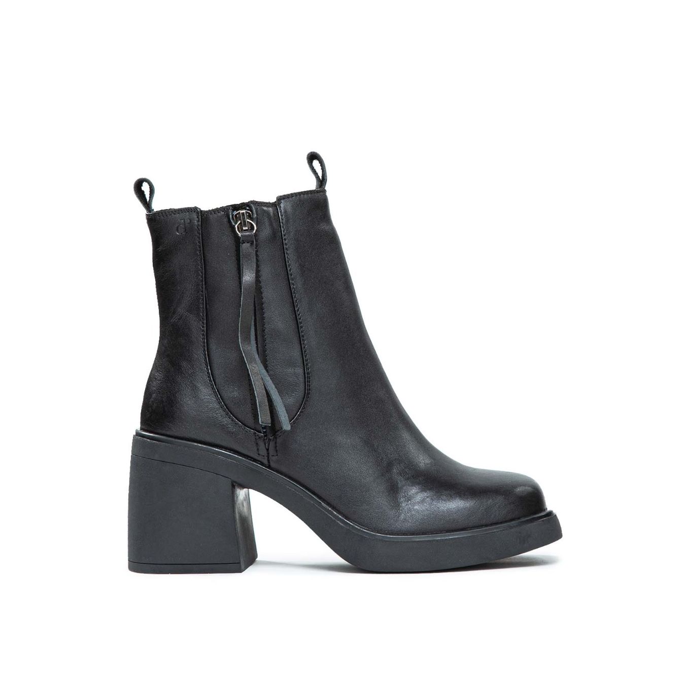 stivaletto in pelle nera