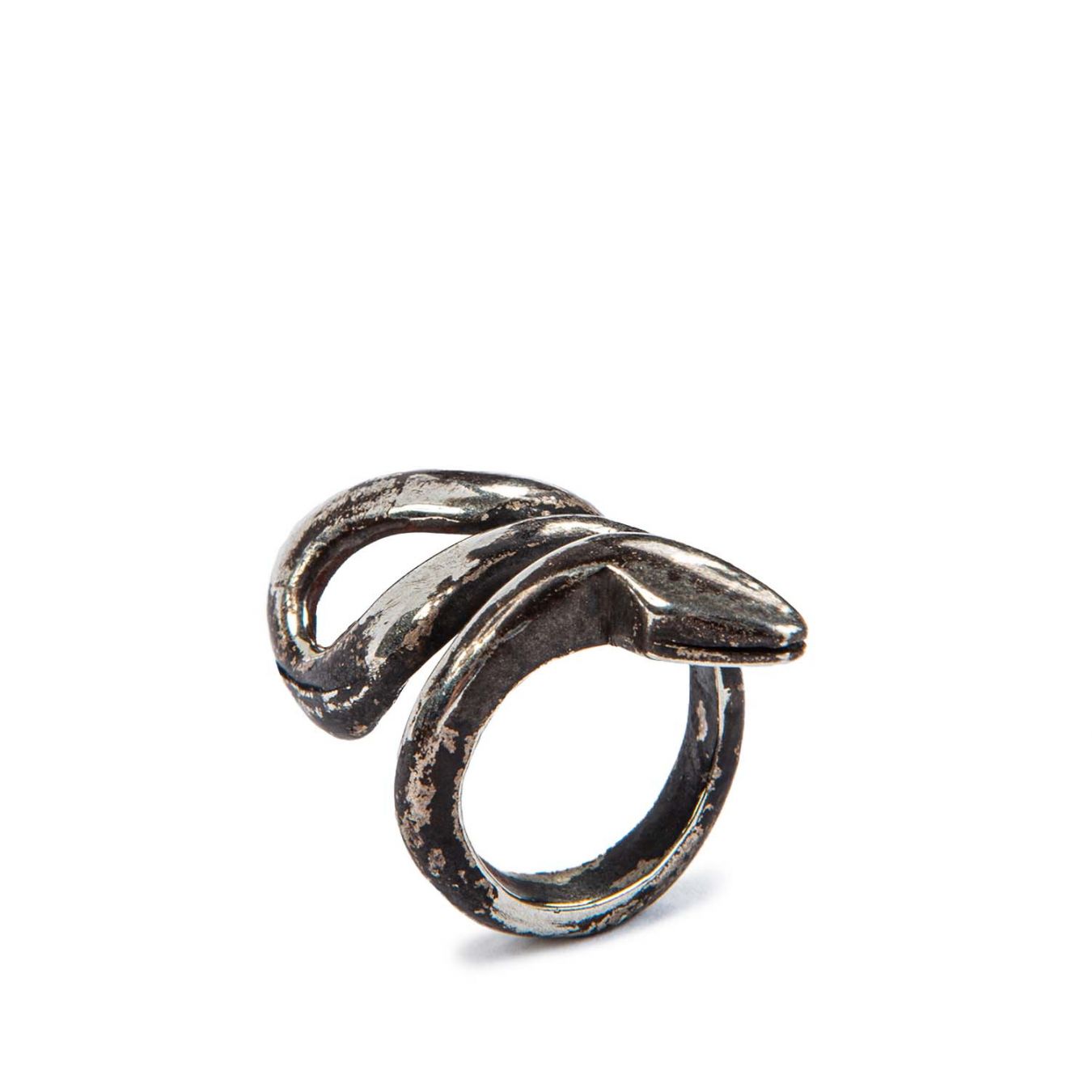 anello uma serpente in argento