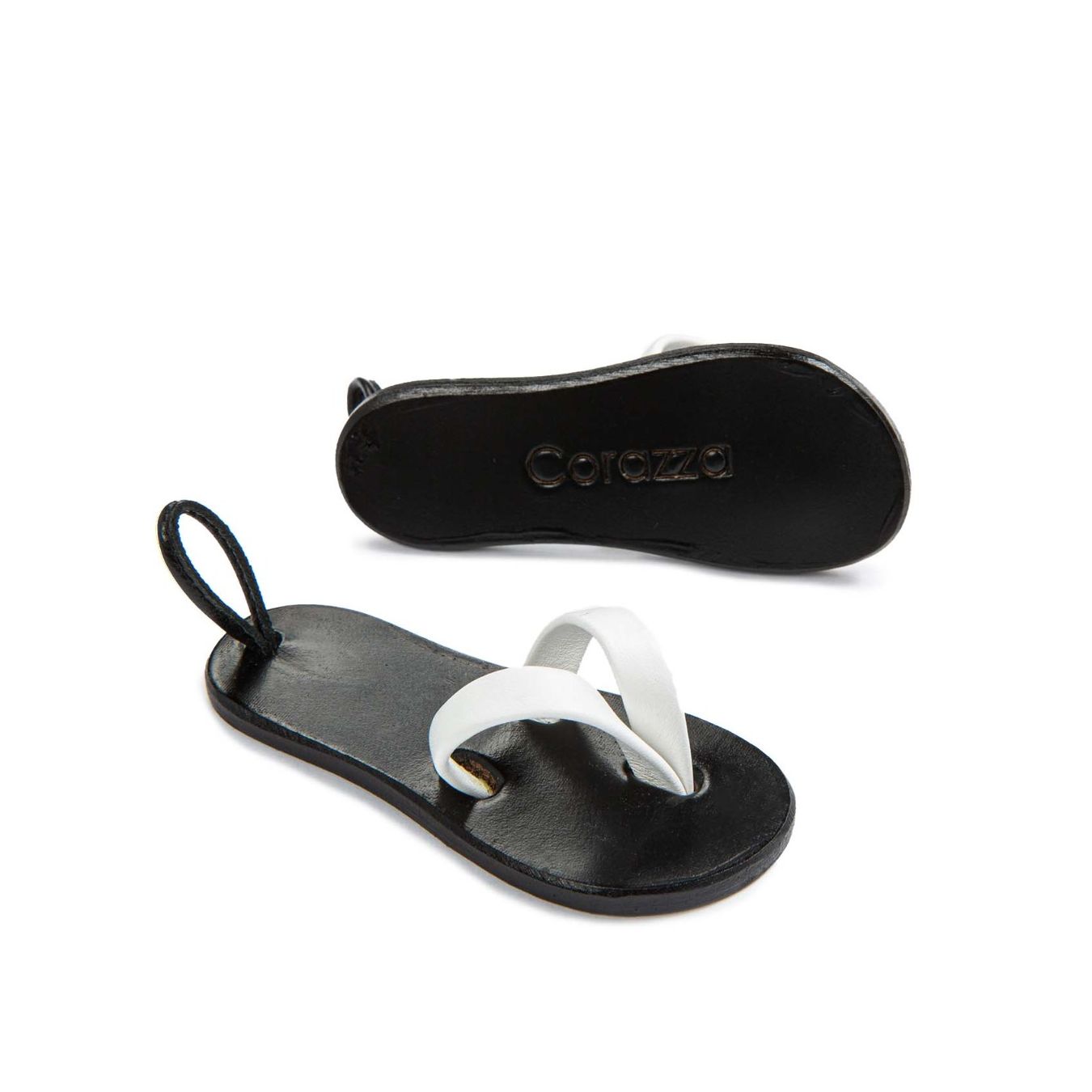 UMA X CORAZZA PORTACHIAVE IN PELLE NERO E BIANCO