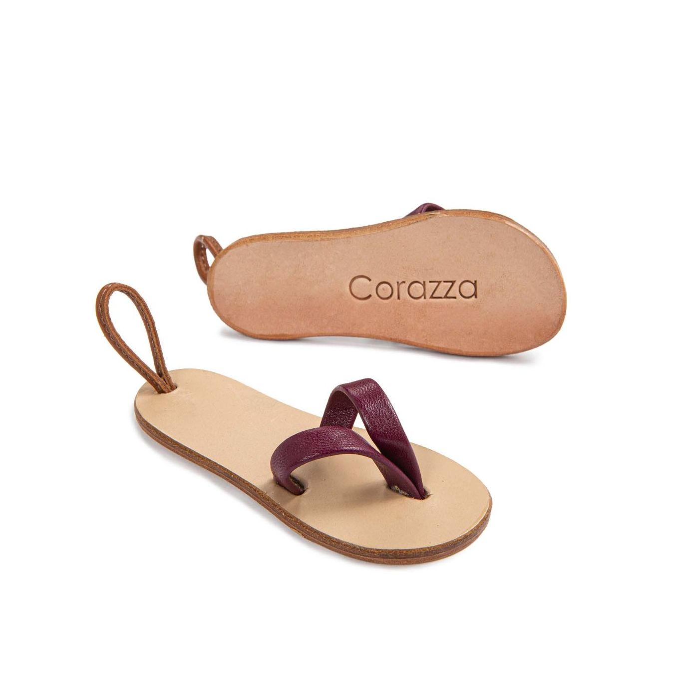 UMA x Corazza - portachiavi in pelle BORDEAUX