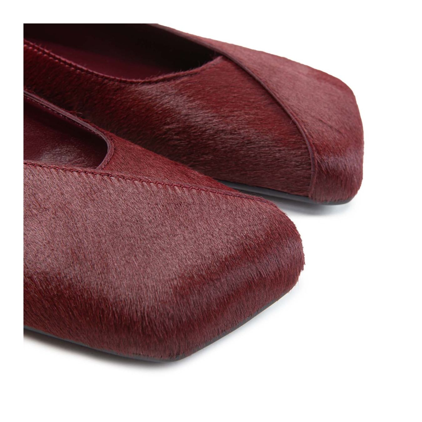 vic matie ballerina in cavallino bordeaux punta