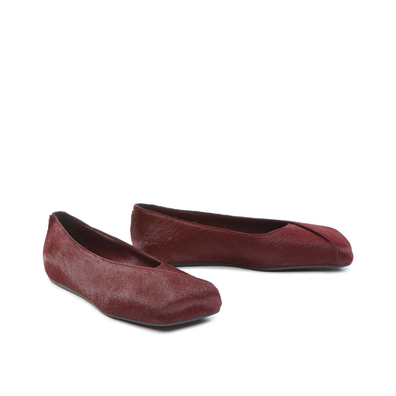 vic matie ballerina in cavallino bordeaux lato