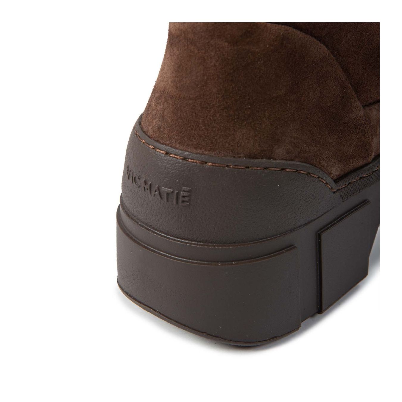 vic matiè biker in camoscio stretch marrone marca