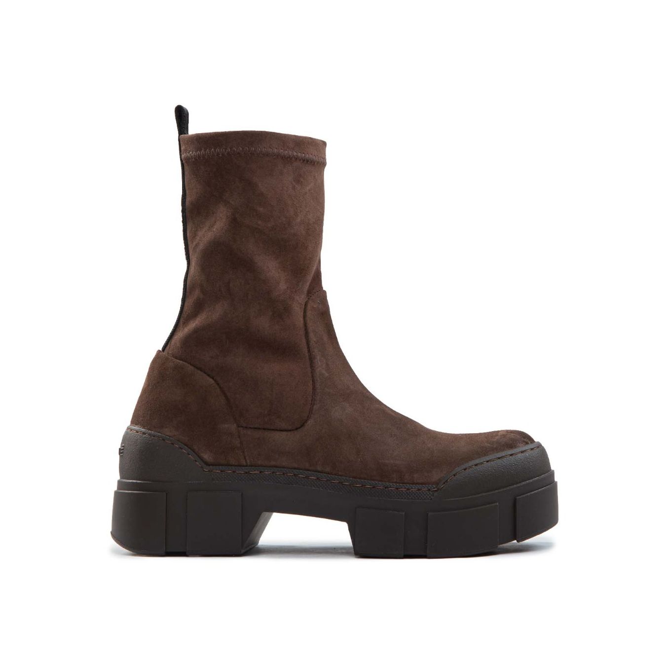 vic matiè biker in camoscio stretch marrone 