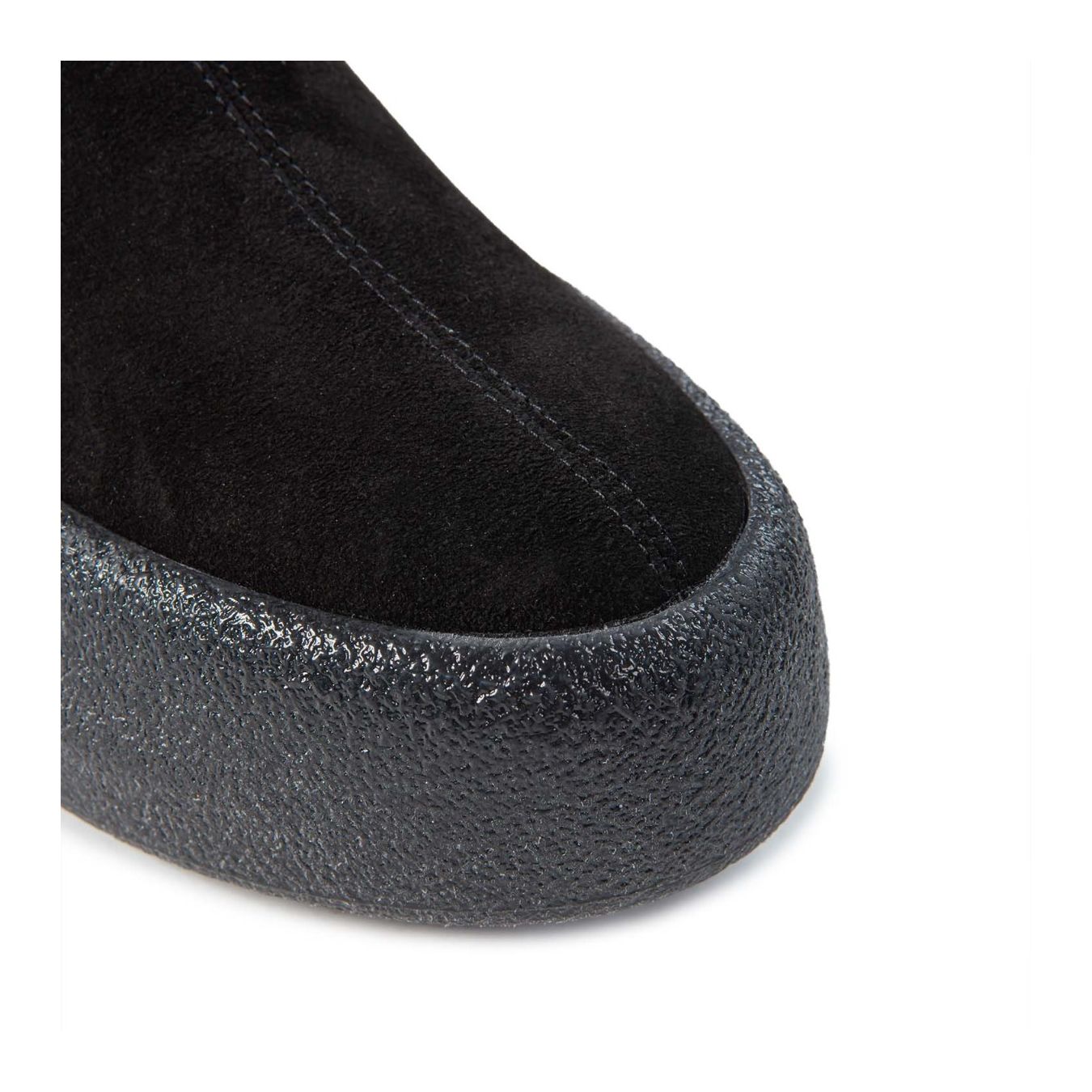 vic matiè biker platform in camoscio nero  davanti