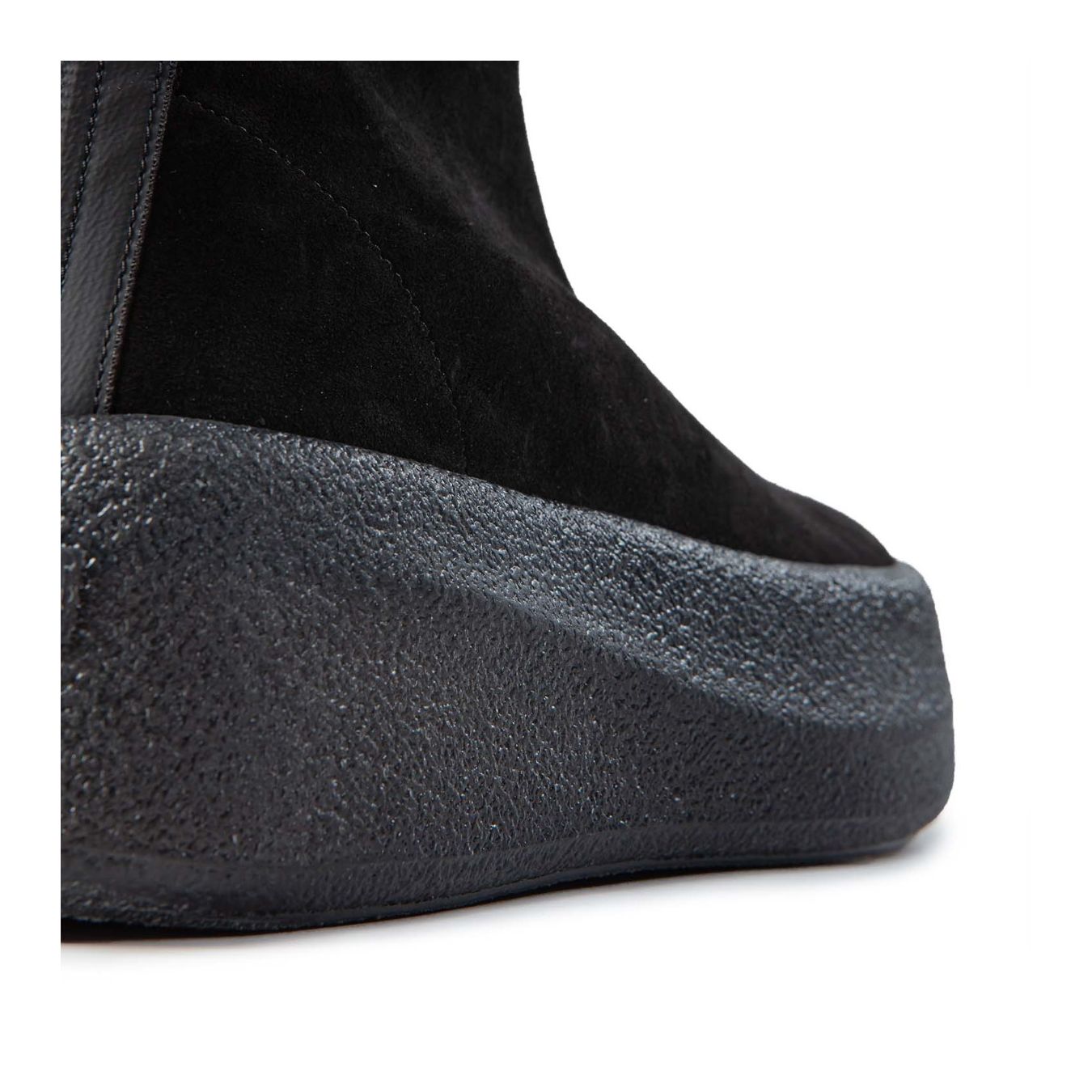 vic matiè biker platform in camoscio nero  suola