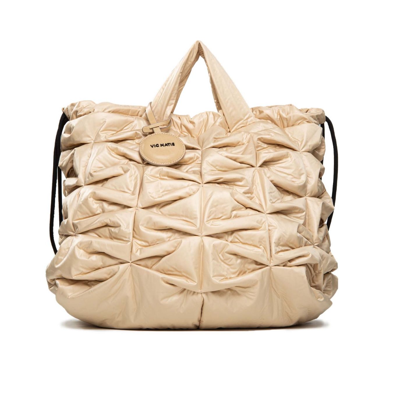  borsa zaino shopper in tessuto beige sand