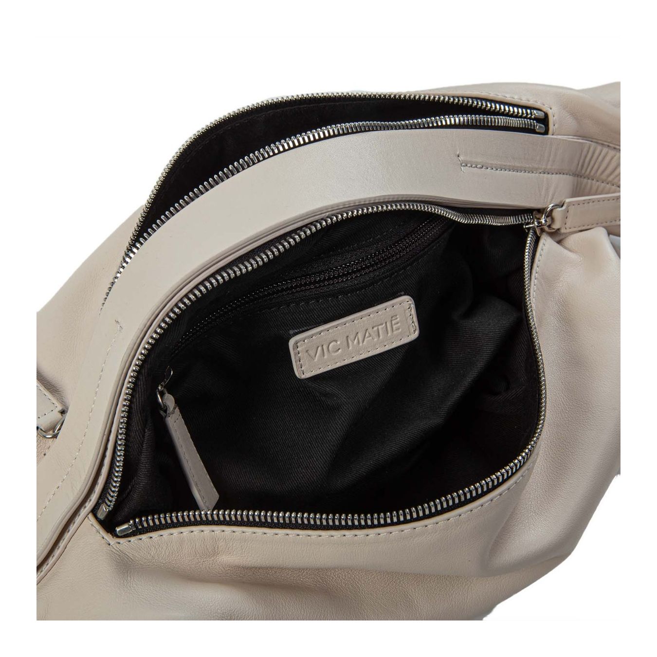 vic matie monospalla baguette in pelle osso dentro