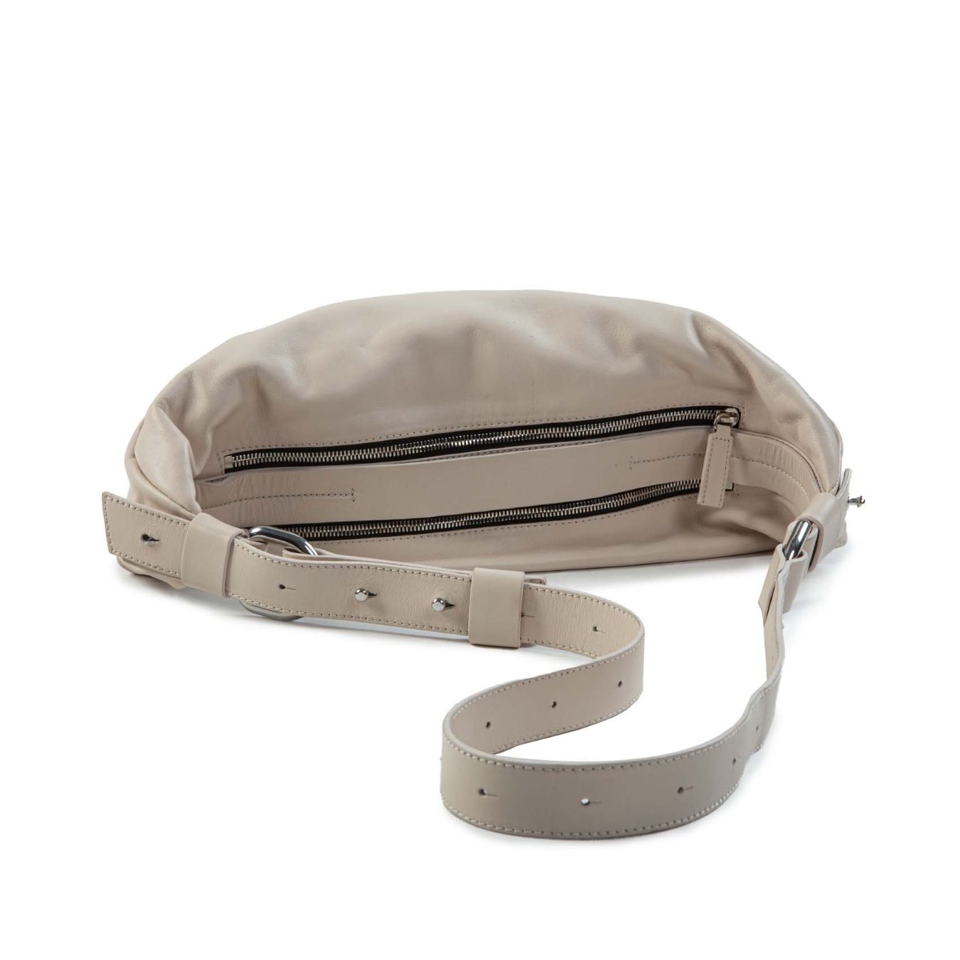 vic matie monospalla baguette in pelle osso  sopra