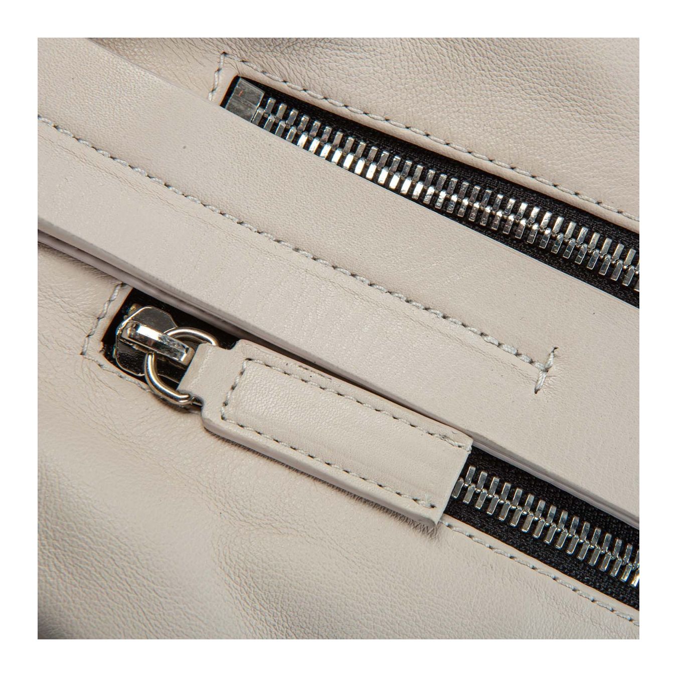 vic matie monospalla baguette in pelle osso zip