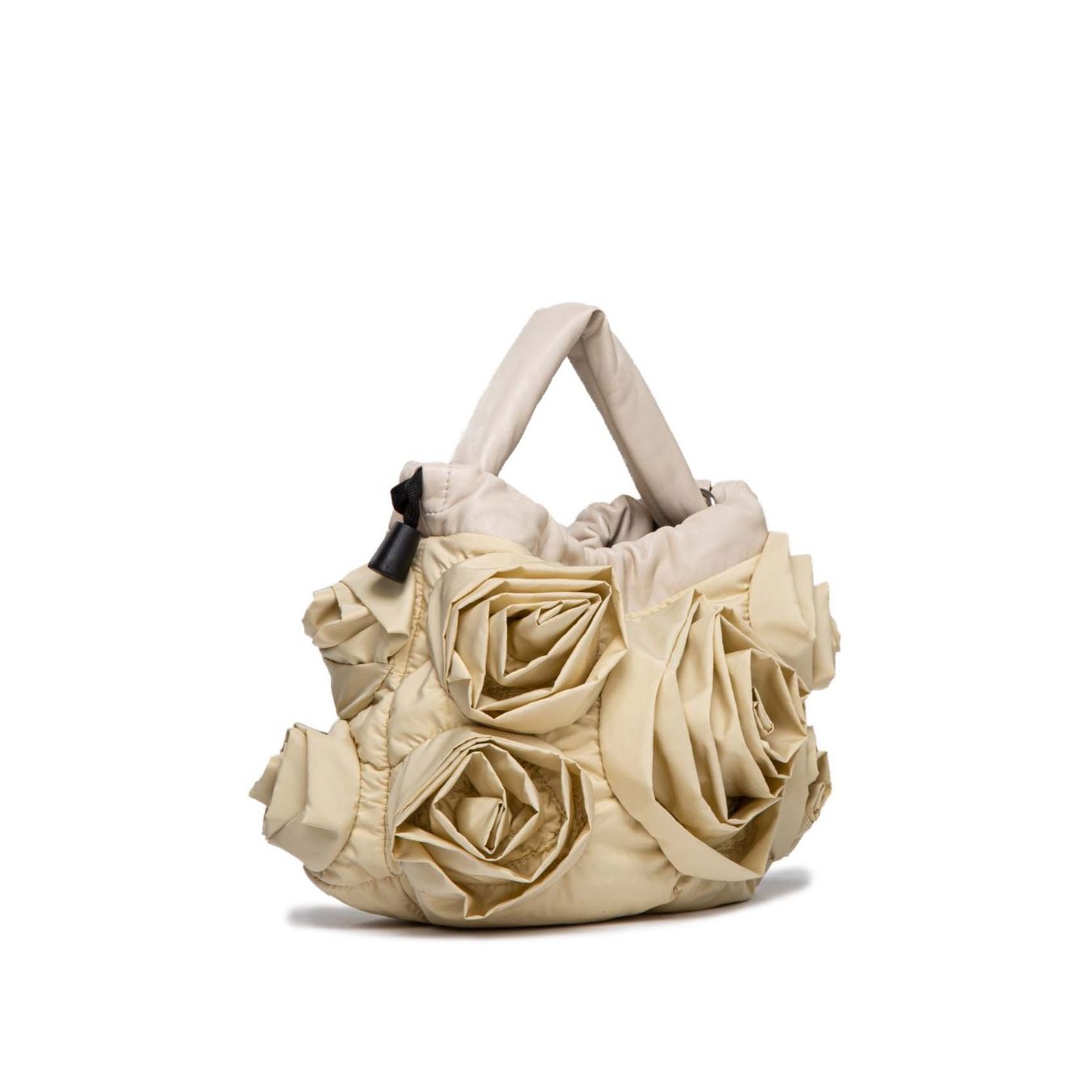 vic matiè shopper in tessuto con rose 