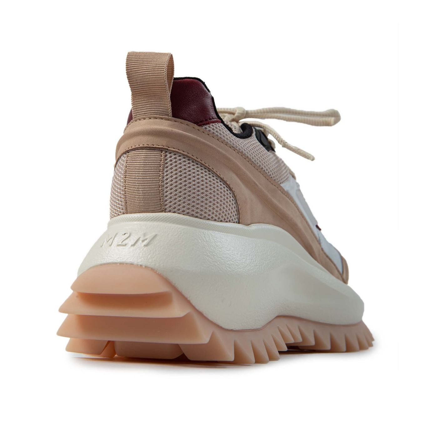 sneakers con inserti rosa e bordeaux  dietro
