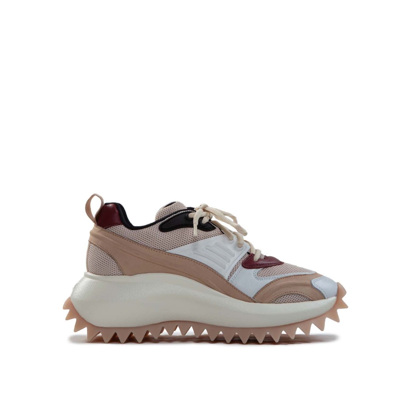 sneakers con inserti rosa e bordeaux 