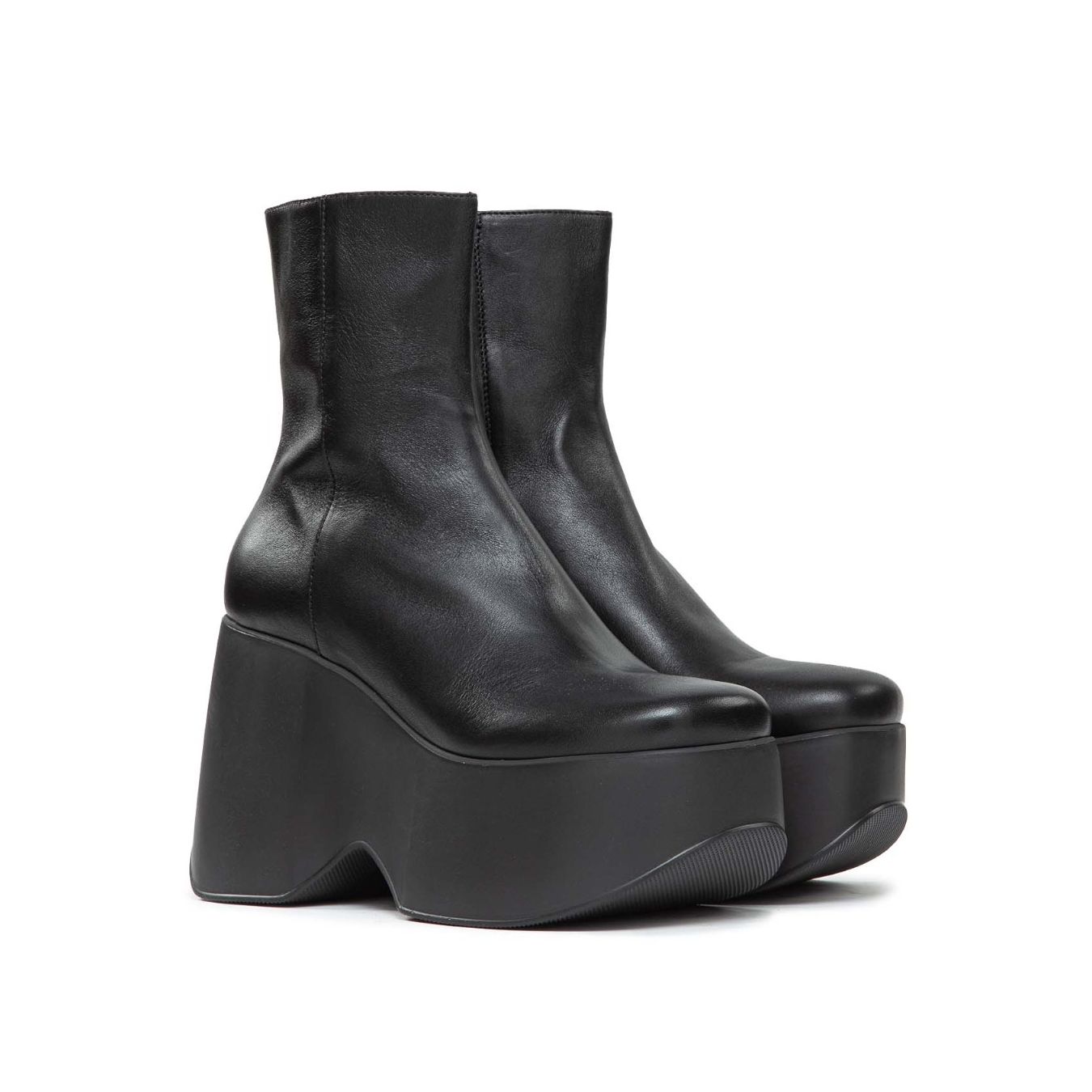 vic matie stivaletto donna in pelle nera