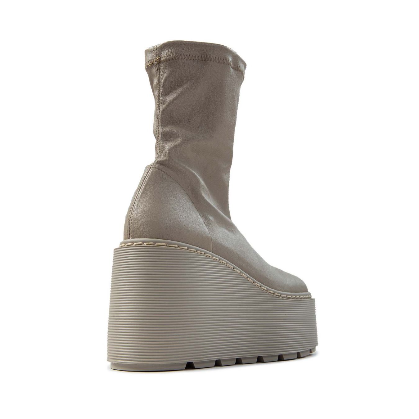 tronchetti con zeppa in pelle grigio desert  zeppa