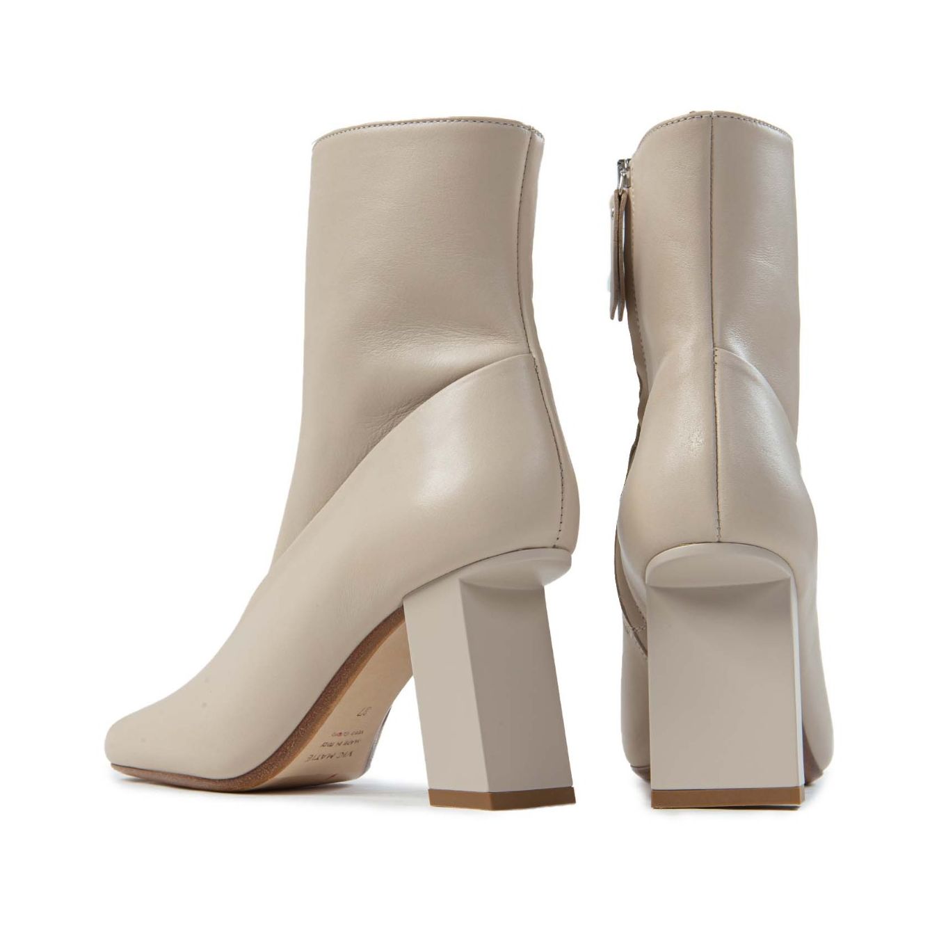 vic matie tronchetti in pelle grigio perla dietro