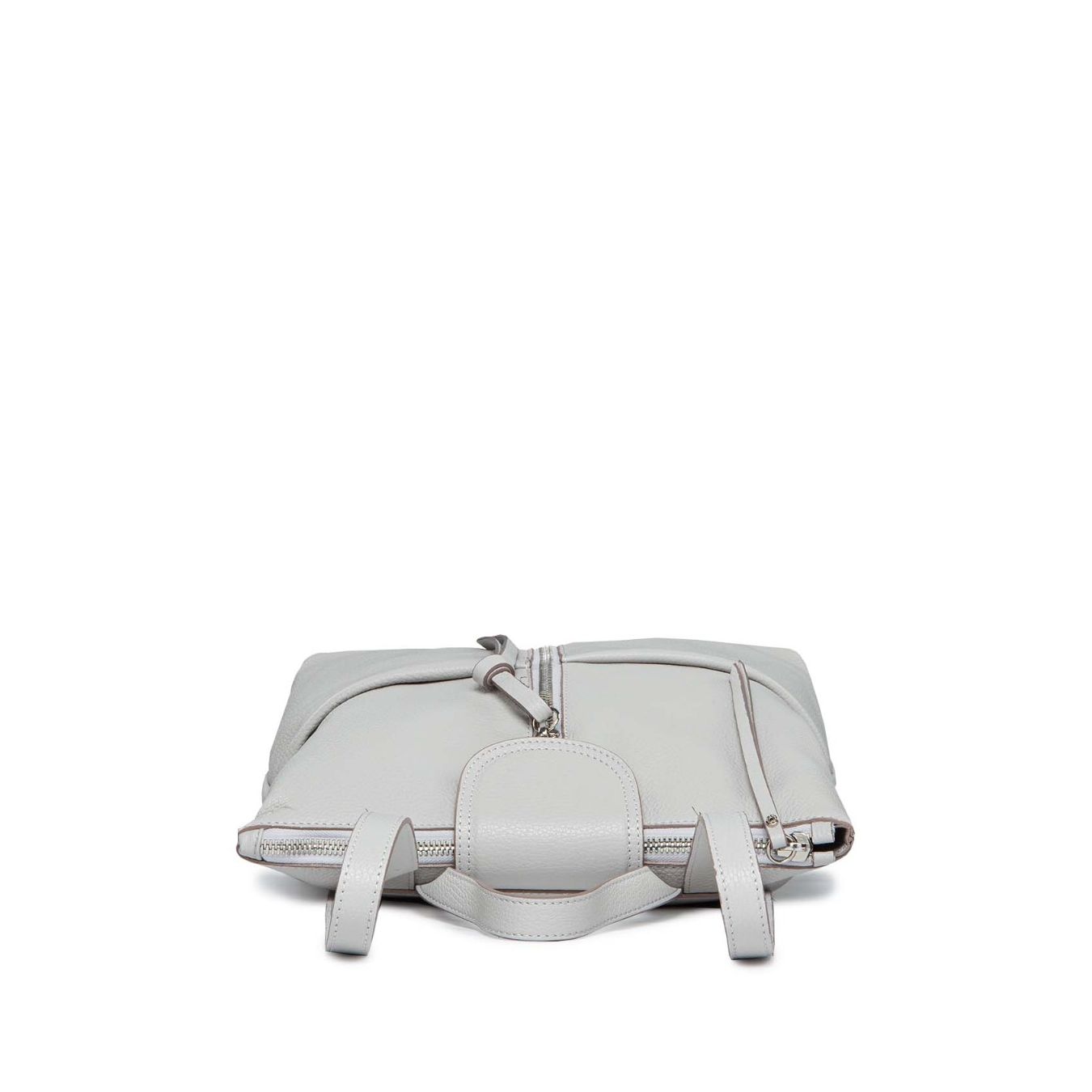 zaino pelle grigio perla gianni chiarini sopra