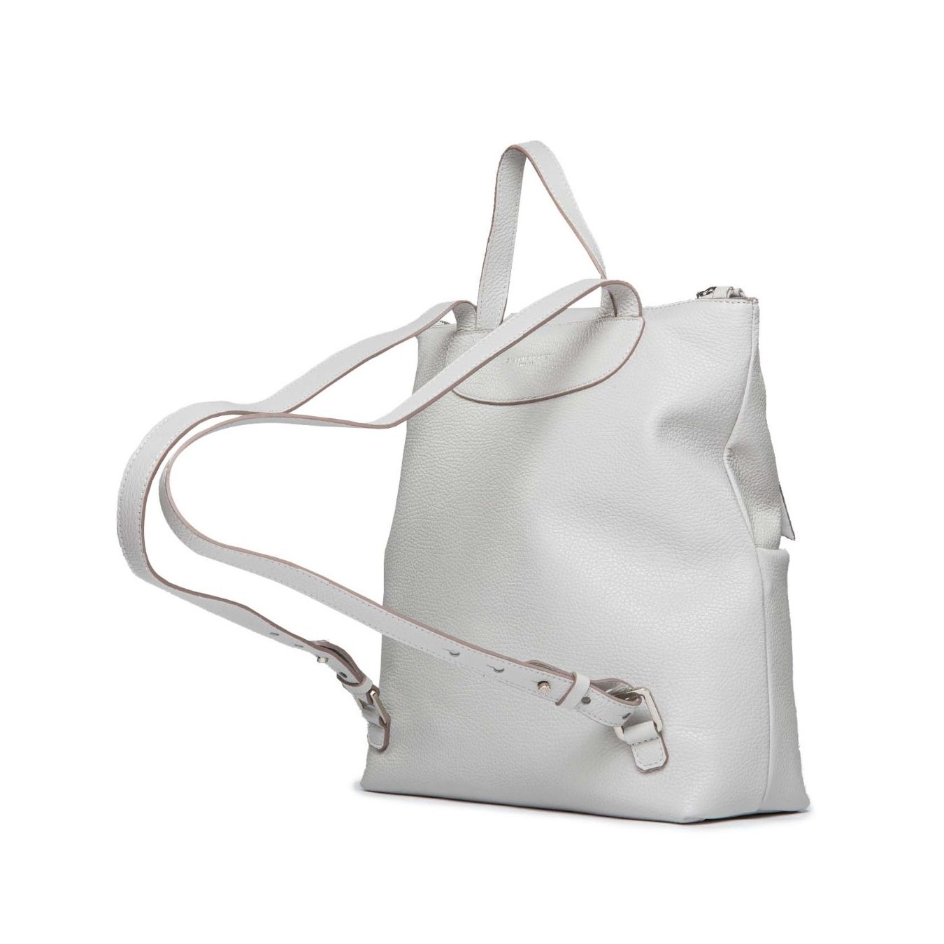zaino pelle grigio perla gianni chiarini spalline regolabili