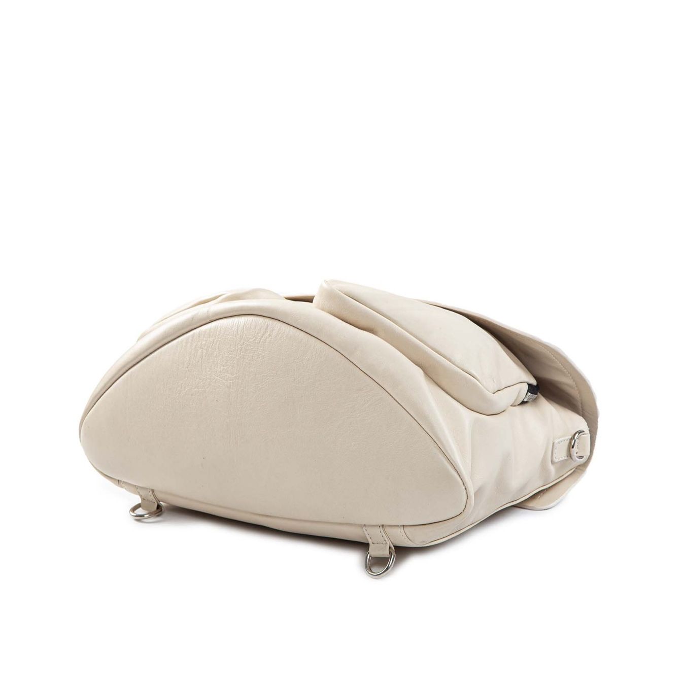 zaino patta in pelle osso sotto