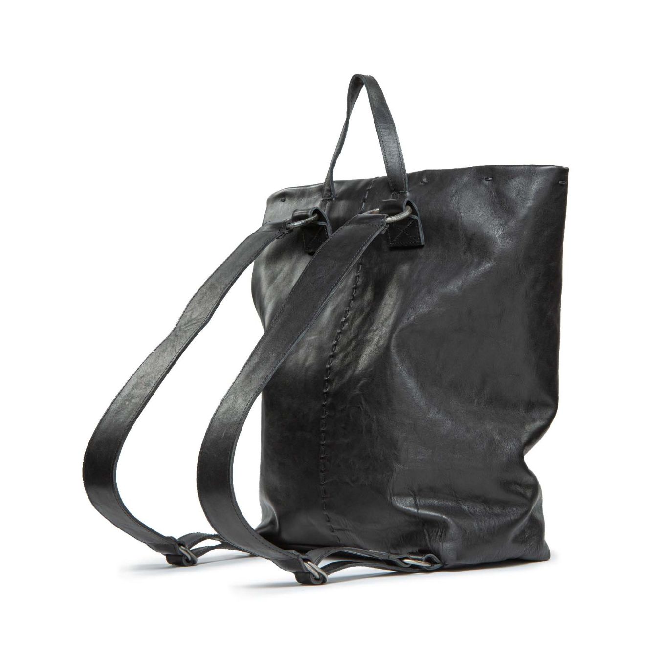 zaino SHIELD in pelle nera 