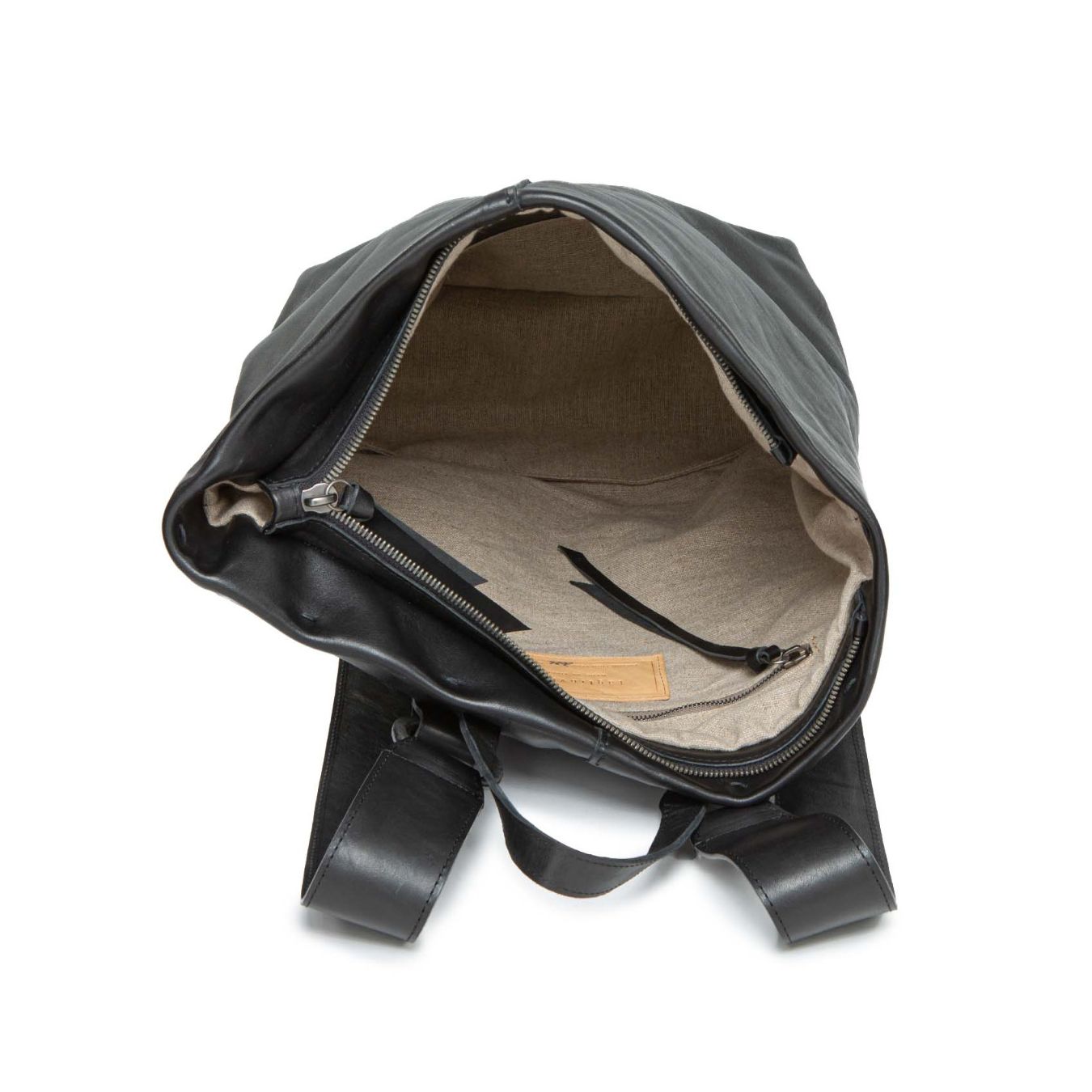 zaino SHIELD in pelle nera 