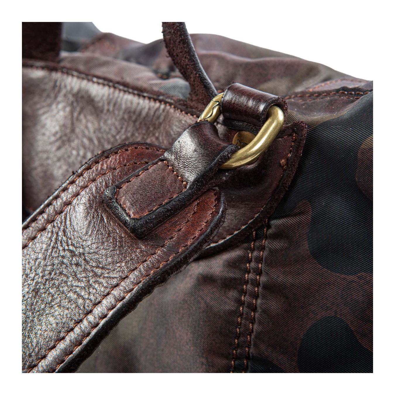 zaino TIGLIO in tessuto marrone manici