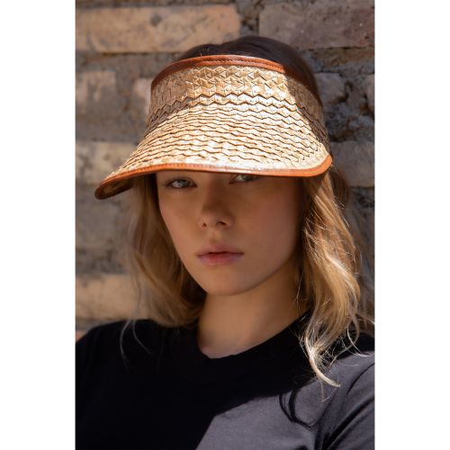 visiera VISIEVA intrecciata cuoio 