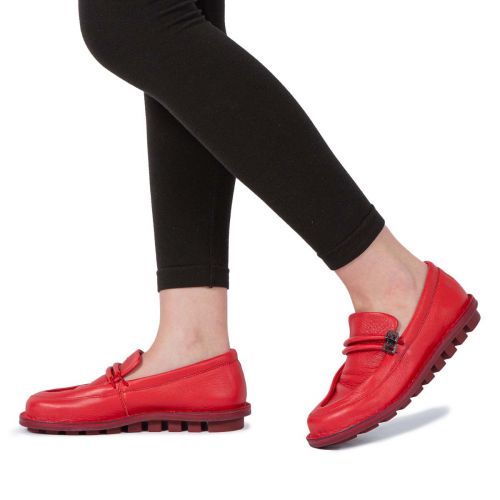 mocassino DUCT in pelle rossa 