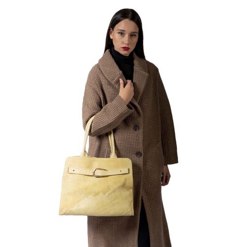 sella L in pelle panna 