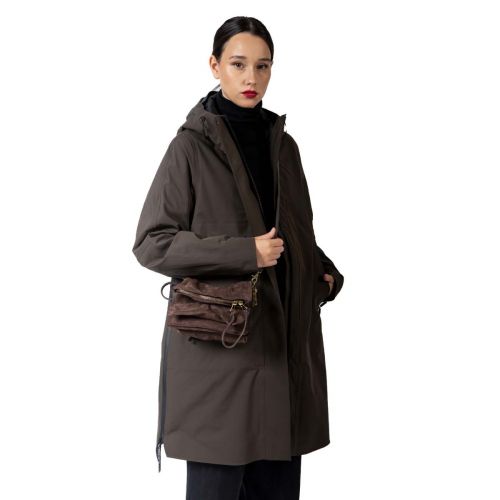 clutch MARGARET in camoscio ebano 