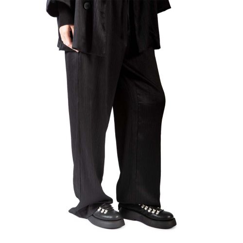 anfibi pedula in pelle nera 