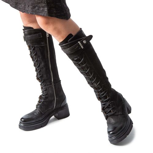 stivali EASY in pelle nera 