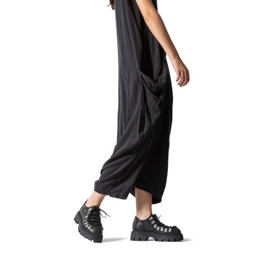 stringata pedula in pelle nera 