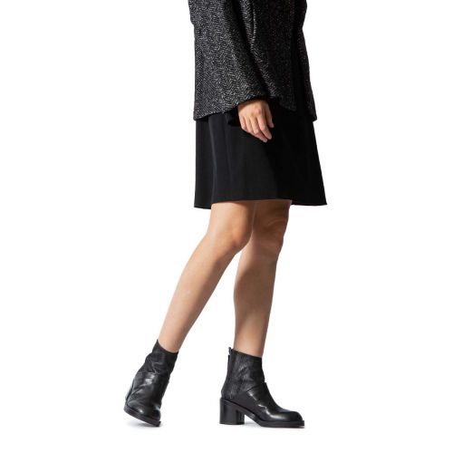 tronchetti con mezzo tacco in pelle nera 