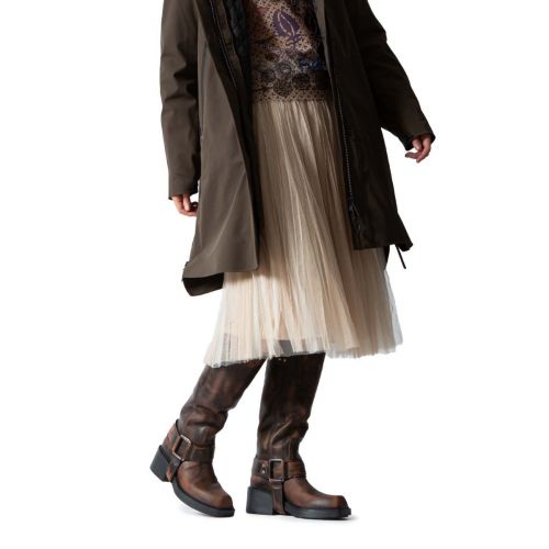 stivali in pelle marrone biscuit 