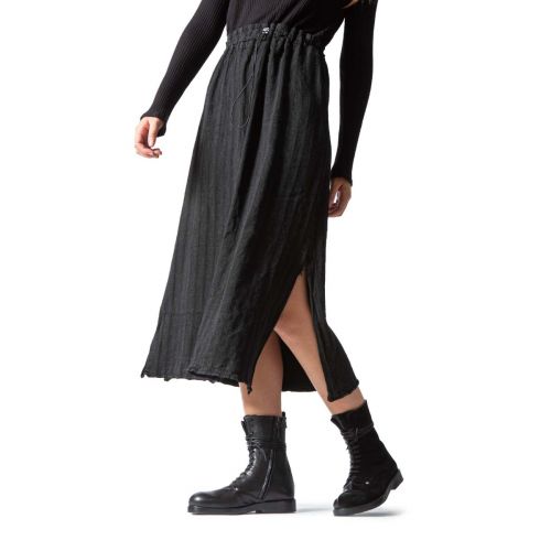 anfibi bimateriale in pelle nera 