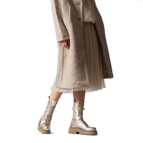 anfibi SCORPIO in pelle vaniglia 