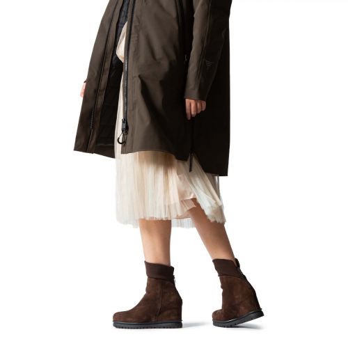 tronchetti JUN con zeppa in suede marrone 