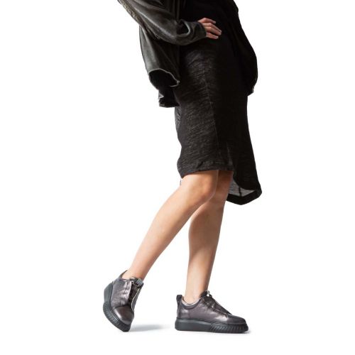 sneakers LIBI in pelle laminata antracite