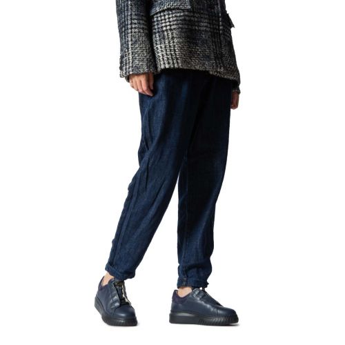 sneakers LIBI CUT in pelle blu 