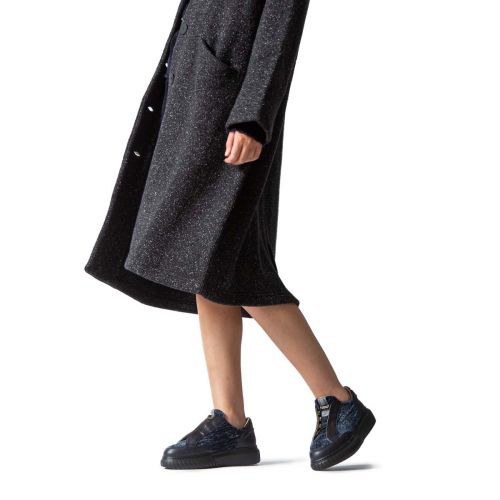 sneakers IVOR in suede blu 