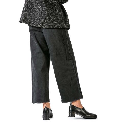 mocassino tacco tondo in pelle nera